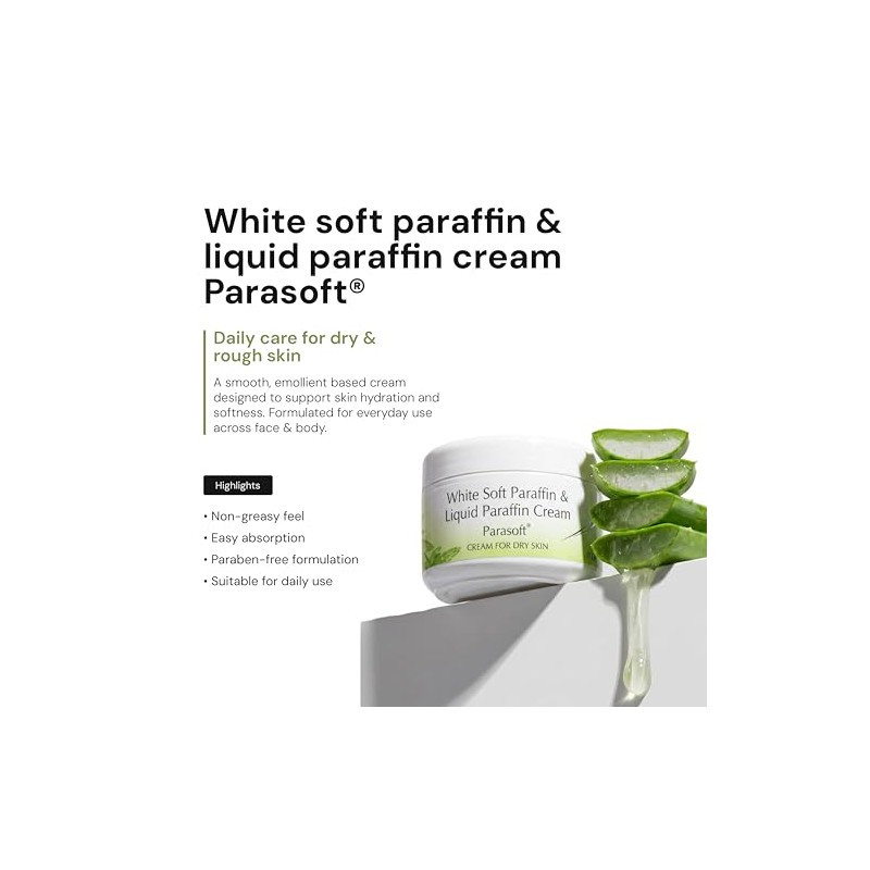 Parasoft- Crema para piel seca sin parabenos con la bondad