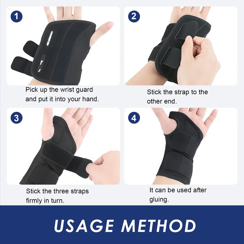 Wrist Splint with Adjustable Orthosis, Wrist Support with Adjustable Splint,