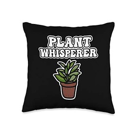 Plant Whisperer Rake Watering Garden Flowers Pot Gardener Throw Pillow