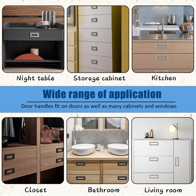 Desuibao 2 Pack Sliding Barn Door Handle, Zinc Alloy Recessed