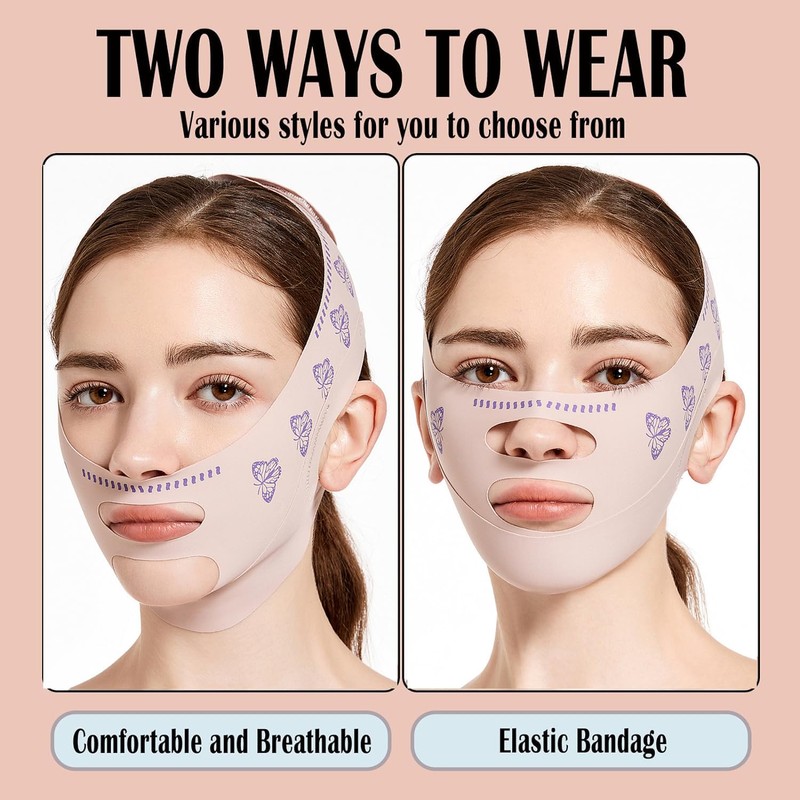 Double Chin Reducer, Upgraded V Line Lifting Mask with Two