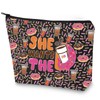 WZMPA Donuts and Coffee Cosmetic Makeup Bag Donuts Lover Gift