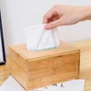 AIMALL Bamboo Tissue Box with Magnetic Lid – 6.29 x