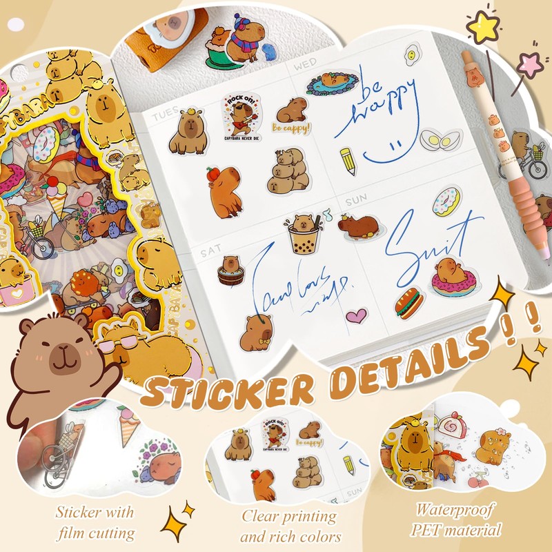 Capybara Pens, Capybara Gel Pen Set, Capybara Things, Erasable Ballpoint