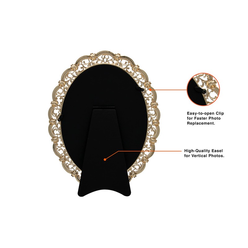 GIFTY GIFTY Victorian Oval Photo Frame / 6x8 In |
