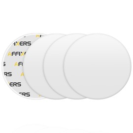 Affixers White Door Stoppers for Wall, Large 3.15" (4 Pack) Door Stop, Door Knob Wall Protector, Door Slam Stopper, Self Adhesive Door Handle Stopper, Door Bumpers for Walls, Door Guard