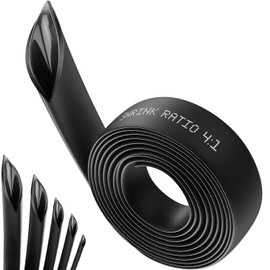 4:1 Waterproof Heat Shrink Tubing Marine Grade Wire Cable Adhesive Lined Tube Insulation Seal Against Moisture Corrosion and Air Leakage(40mm/10Feet, Black)