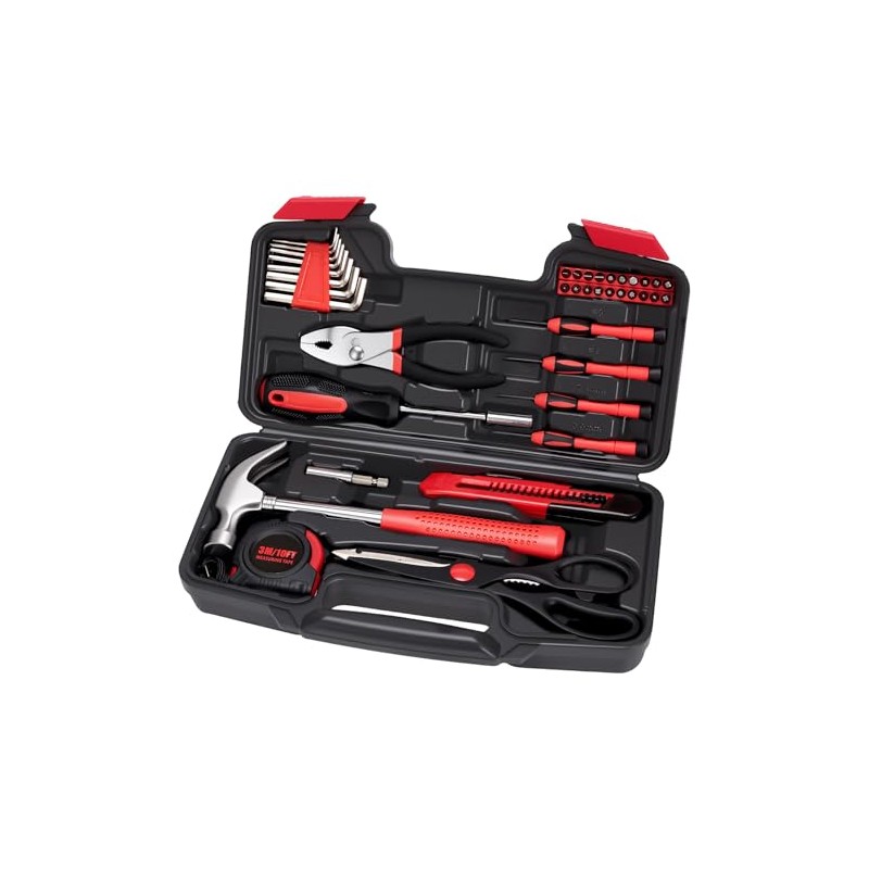 WGGE 39-Piece Home Tool Set with Compact Storage Case
