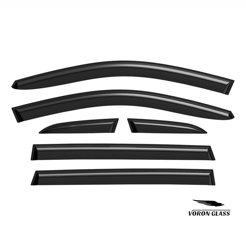 Voron Glass Tape-on Extra Durable Rain Guards for Jeep Cherokee
