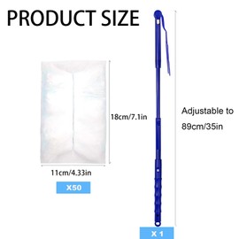 50 Count Duster Refills for Swiffer Duster, 180° Heavy Duty Disposable Dusters Replacement Kit with Handle, Heavy Duty Multi Surface Duster Refills for Home, Office, Blinds, Ceiling Fans