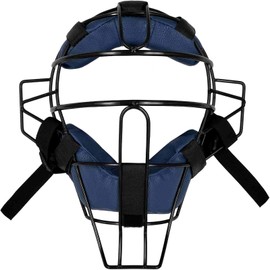 HolyElks Baseball & Softball Catcher Face Mask for Maximum Protection, Traditional Style Steel Head Guard w/High Impact Absorption Foam Pad,for Adults & Kids (Dark Blue-Lychee Pattern)