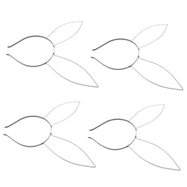 GLEAVI 4pcs Unfinished Bunny Ears Headband DIY Material for Headbands Comfortable Craft Base for Hair Hoops Easy to Wear Blank Frames for Creative Projects