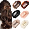 6PCS Horquillas Planas para Cabello, Pinzas para Curvas para Mujeres