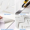 STICKGOO 10-Sheet Herringbone Tile Peel and Stick Backsplash, Dolomite White