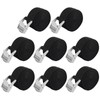 Pack of 8 Black Polyester Lashing Straps Short, Tie Down