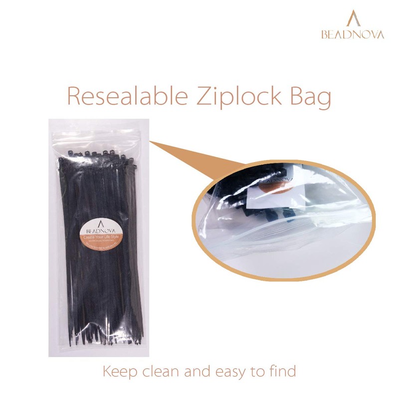 BEADNOVA Cable Tie Wraps Zip Ties Heavy Duty for Cables