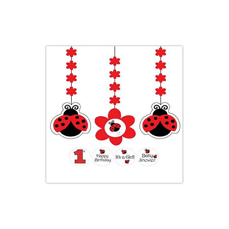 Creative Converting Stickers, Ladybug Fancy Hanging Decorations, One Size, Multicolored