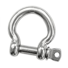12mm (1/2") Marine Grade A4 Stainless Steel Winch D Ring Shackle Dee Lock (Pack of 2)
