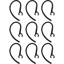 Ear Hooks for M25 M55 M70 M90 M155 M165 Mobile Bluetooth Headset Loops - Spare Clamp Replacement, 9 Pack, Black
