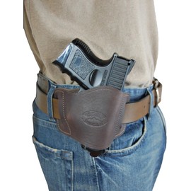 Barsony Brown Leather Quick Slide Holster for Walther PDP-F 3.5" Left