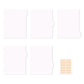 Etzul Binder Dividers with Tabs, Dividers for 3 Ring Binder, 5 Tab Rose Pink (11"L x 8.5"W)