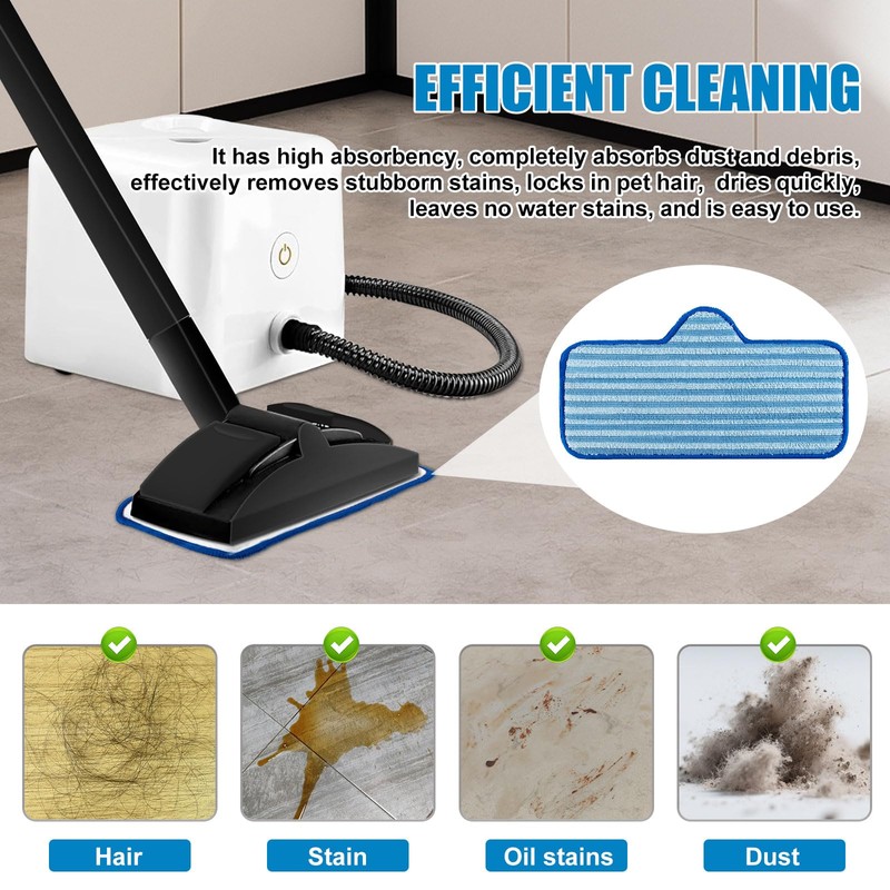 Yuunaie Steam Mop Pads for Dupray Neat Steam Cleaner, 6
