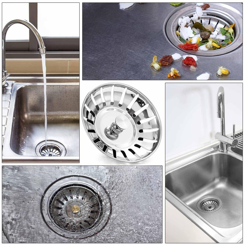 Upgraded Kitchen Sink Plug Strainer Stainless Steel Strainers Sink Plugs