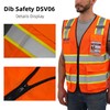 Dib Safety Orange Mesh Vest with Yellow Trim DSV066OT-XL