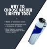 Kasher’s Metallic Lighter Combo - Refillable Metal Lighter & Kasher