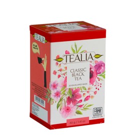 Tealia Black Tea Bags – 20 Individually Wrapped 2g Sachets – Pure Ceylon Brew with Smooth, Aromatic Flavour – Classic Sri Lankan Blend for Breakfast, Afternoon Breaks or Everyday Moments