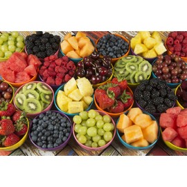 Fancy Fruit Cups Jigsaw Puzzle - Colorful Fruits 1000 Piece Jigsaw Puzzle for Adults. Enjoy This Delicious Looking Fruit Puzzle It Will Challenge You.