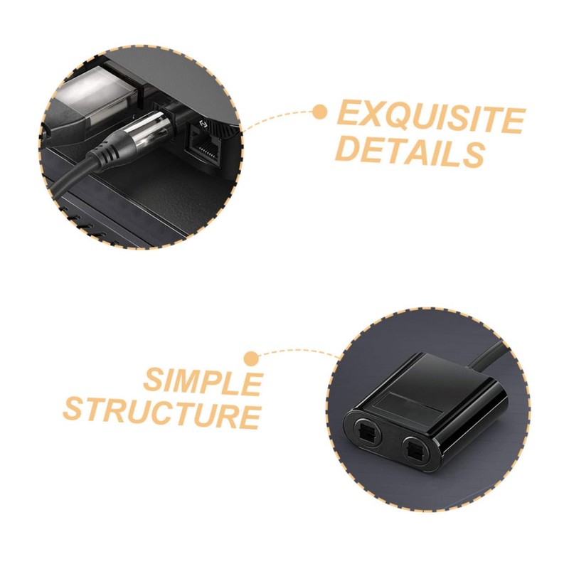 TEHAUX Audio Cable Splitter Optical Fiber Splitter 1-in-2 Output for