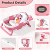 Collapsible Baby Bathtub for Newborns with Thermometer and Soft Floating