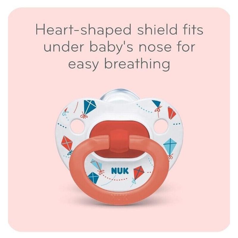 NUK 2 Pack Orthodontic Pacifier Girl Pink Crowns And Bows