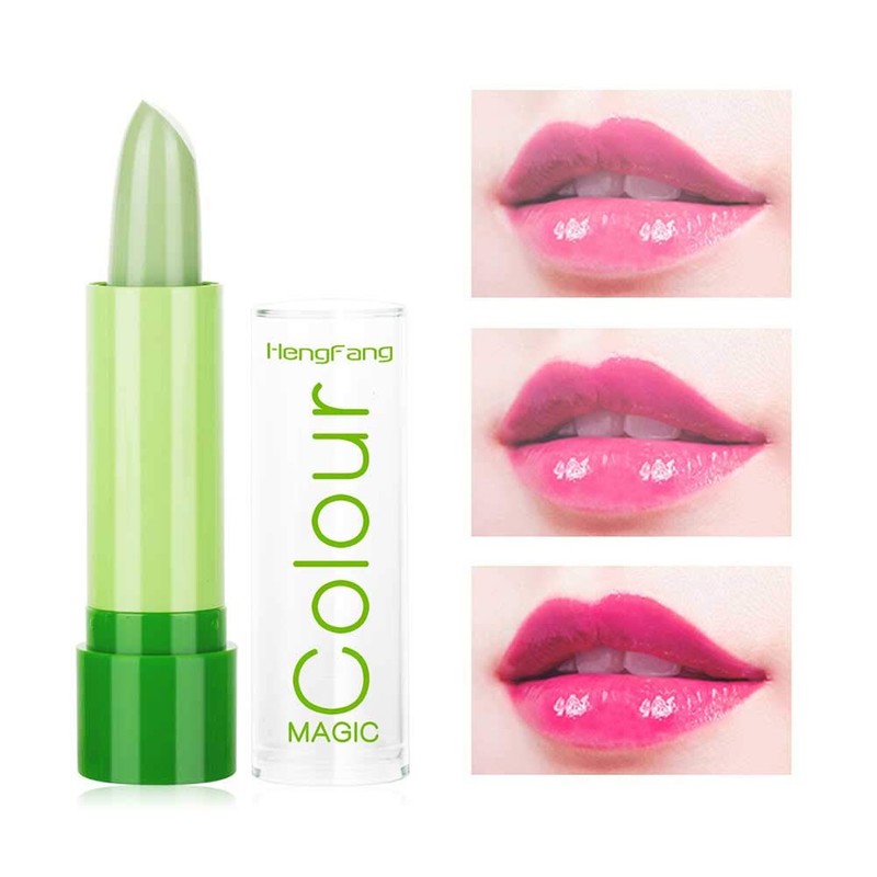 Gireatick 3 Pieces Aloe Vera Lipstick, Magic Colour that Changes