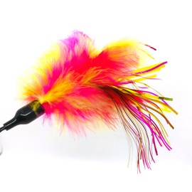 Kats'N Us Cat Feather Teaser Cat Toy Teaser Wand (Dark Pink)