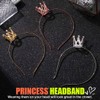 Zoestar Mini Crown Headbands Princess Small Tiara Headband for Women(3pcs)