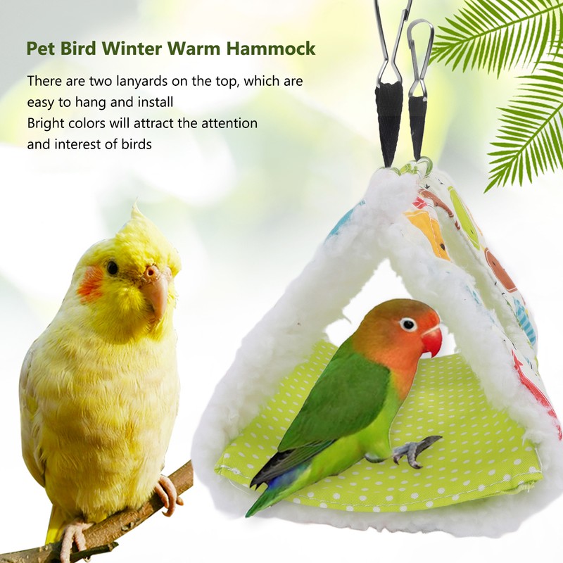 Pet Bird Winter Warm Hammock Thicken Hanging Parrot Triangle Nest