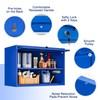 Yizosh Metal Garage Wall Cabinet with Doors and Shelves, Wall