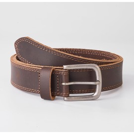 BELTER Men's Belt Made of Genuine Cowhide Leather Jeans Leather Belt for Men 3.8 cm with Gift Box, Brown-a