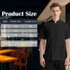 DiULi Chef Jacket, Unisex Chef's Short Sleeve Jacket Professional Lightweight
