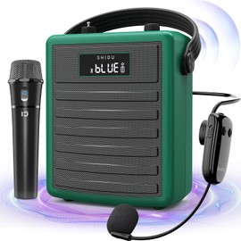 40W Powerful Wireless Voice Amplifier for Teachers, Bluetooth Speaker PA System Karaoke Machine, Portable Speaker with Microphone Support BT/USB/TF Card/Aux/Guitar