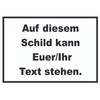 Sign with Desired Text Horizontal Text Black Background White A5