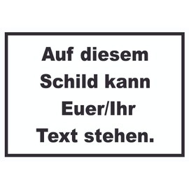 Sign with Desired Text Horizontal Text Black Background White A5 (148 x 210 mm)