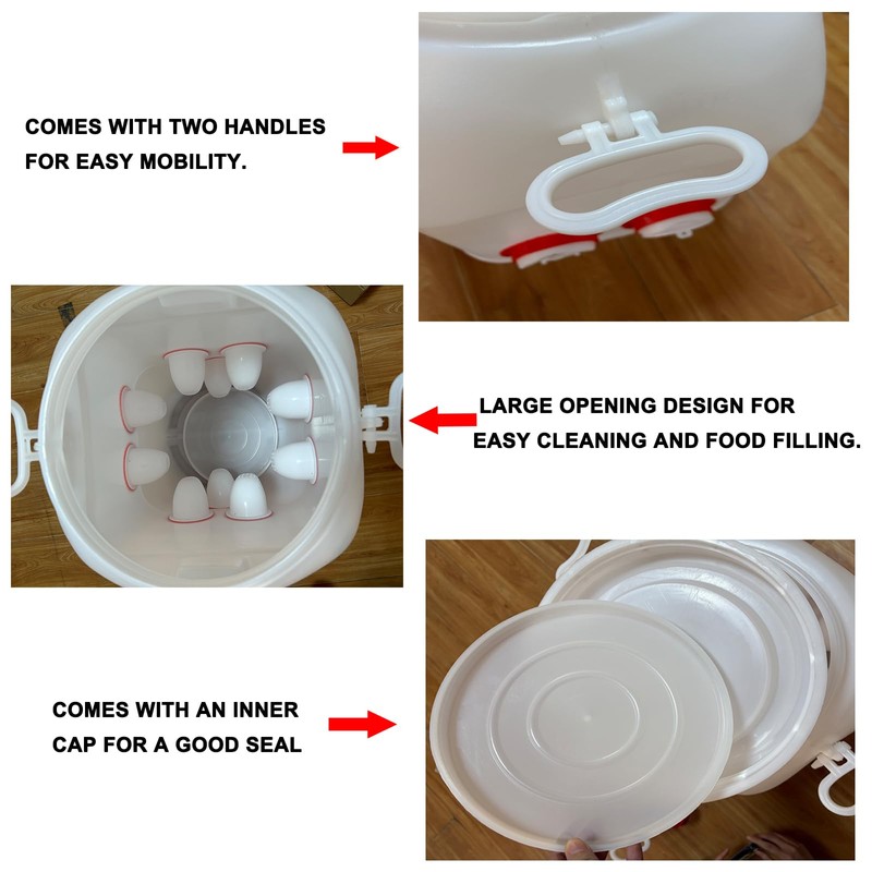 ZLMDK Rainproof Chicken Feeder and Chicken Waterer Set (13 Gallon/60