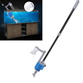 Cambiador de agua para pecera, limpiador de grava para acuario, kit de sifón, ahorro de espacio de alta potencia, limpieza potente para pecera