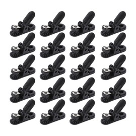 20pcs Hearing Aid Lanyard Clip Black ABS Clip Replacement Accessory for Hearing Aid Clip Holder