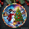 Winter Festivity Top Hat Snowman Ornament, Radiant Tree with Holiday