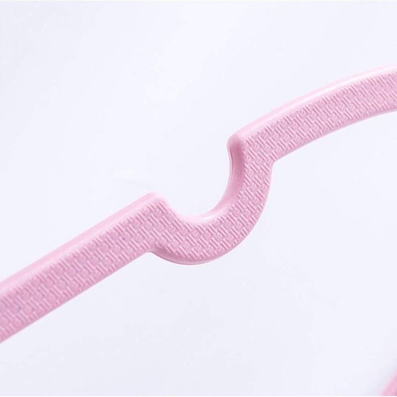 No-Slip Velvet Plastic Hangers,Pink(20Pack) for Coat Jackets, Pants, and Dress