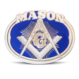 3-Piece Freemason Free Masonic Crest Lapel or Hat Pin and Tie Tack Set with Clutch Back by Novel Merk